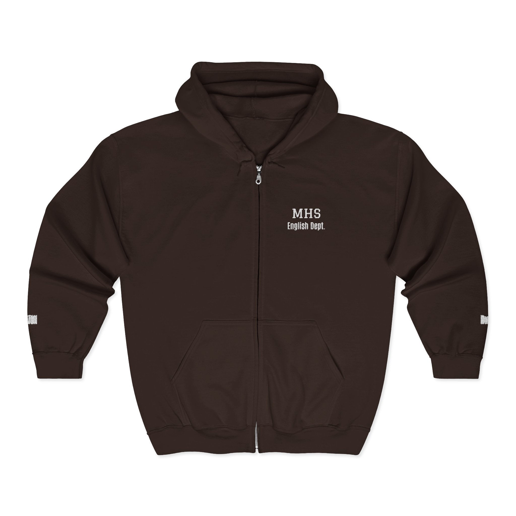Personalized Unisex Heavy Blend™ Full Zip Hooded Sweatshirt (Add your school name, logo, subject, initials)