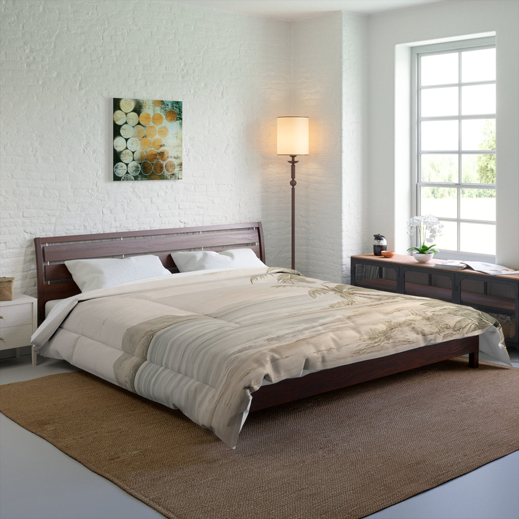 Personalized Island Comforter | Various Sizes (Add your own image and text or use one of our own images)