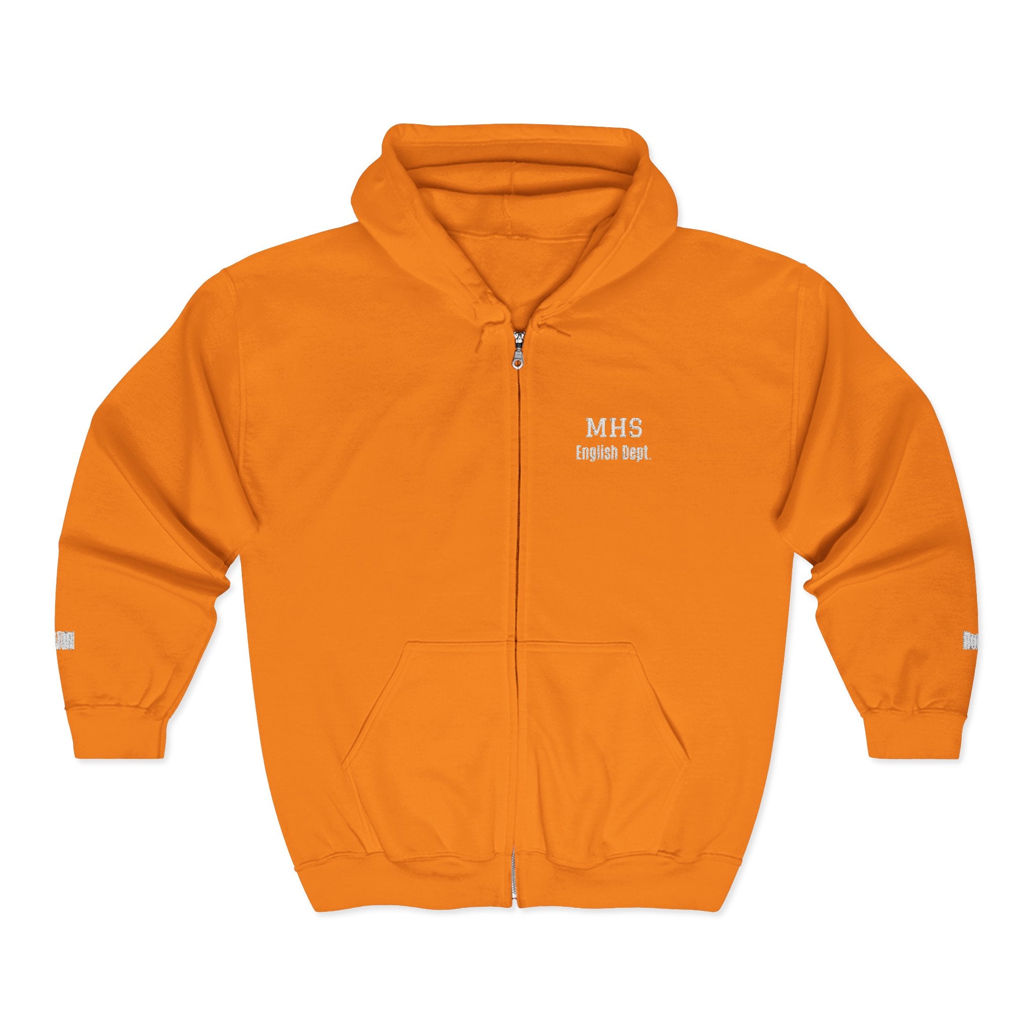 Personalized Unisex Heavy Blend™ Full Zip Hooded Sweatshirt (Add your school name, logo, subject, initials)