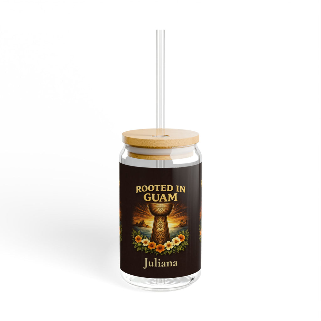 Rooted in Guam Sipper Glass — 16oz Personalized Island Tumbler