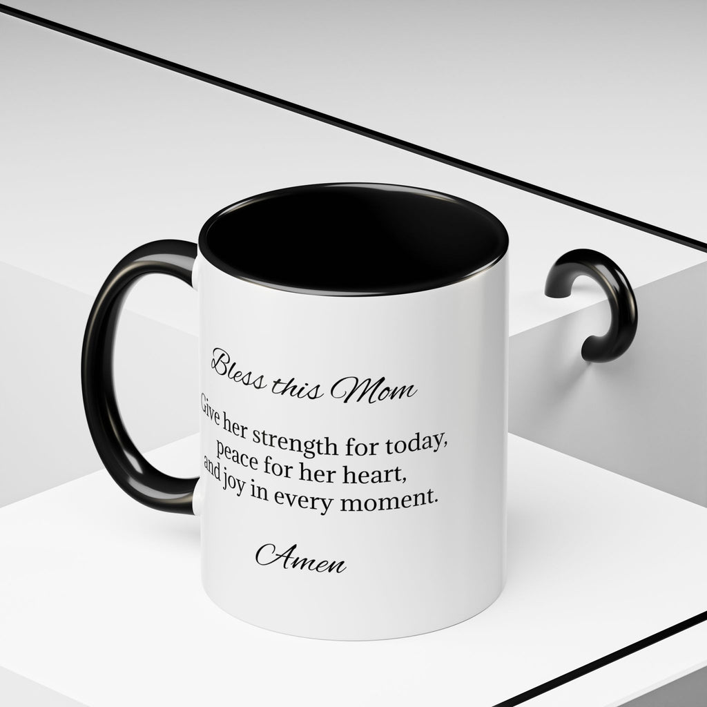 Personalized Inspirational Mom Accent Coffee Mug | Heartfelt Quote Gift (11/15 oz)