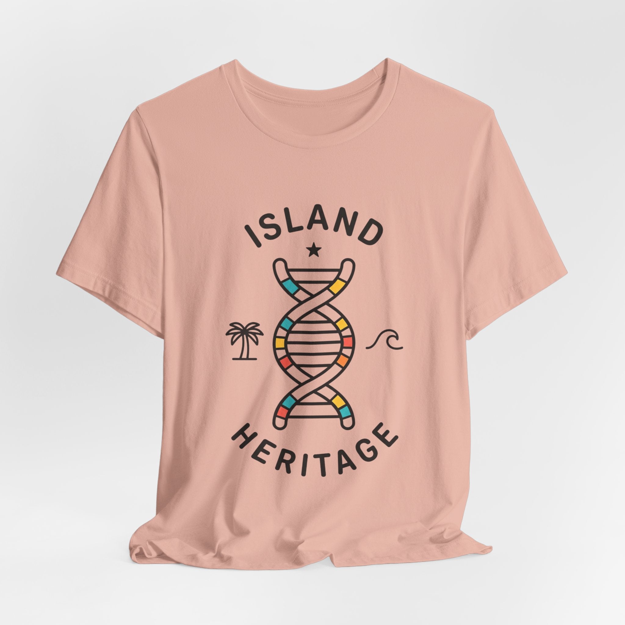 Island Heritage T-Shirt | Caribbean Pride, Retro Passport Stamp