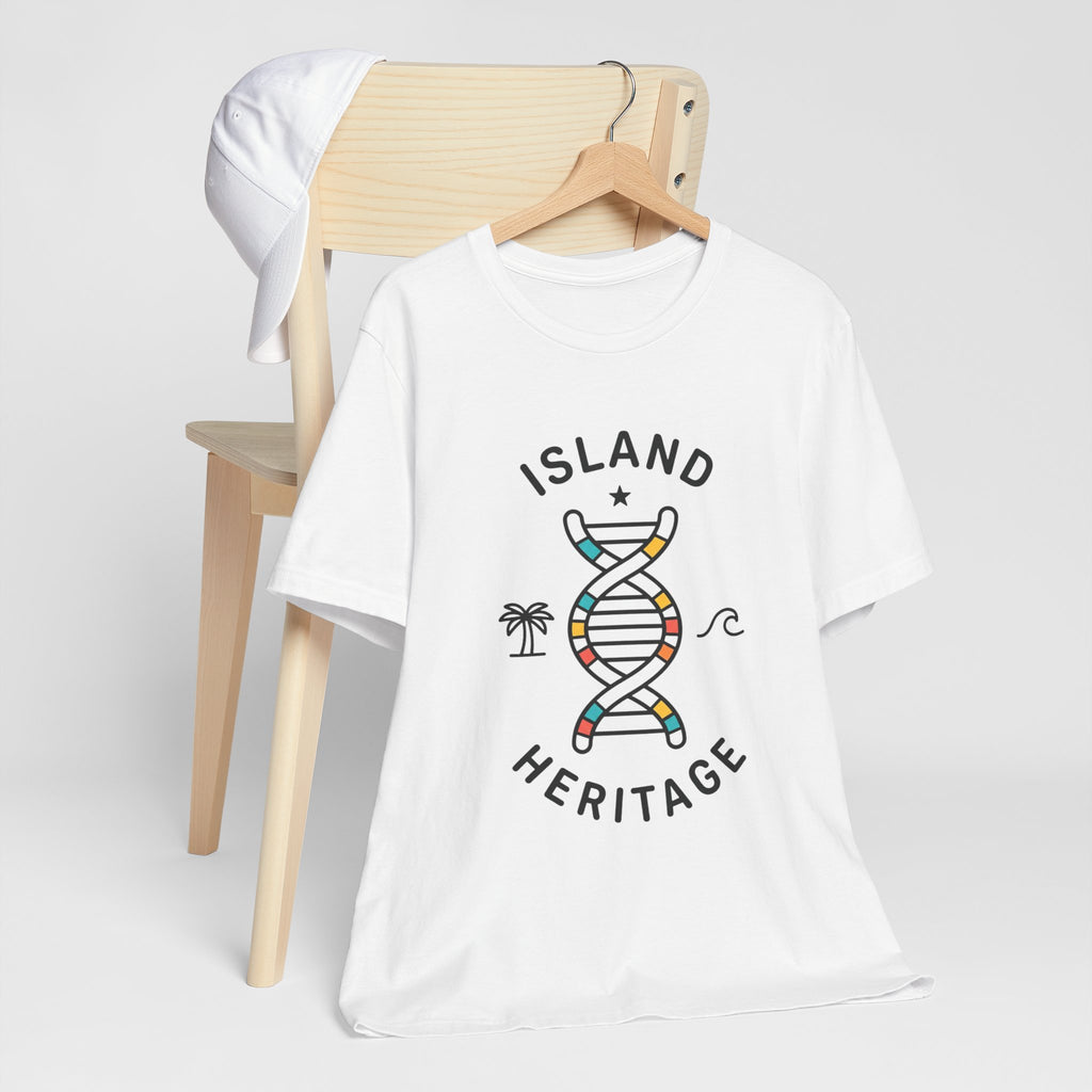 Island Heritage T-Shirt | Caribbean Pride, Retro Passport Stamp