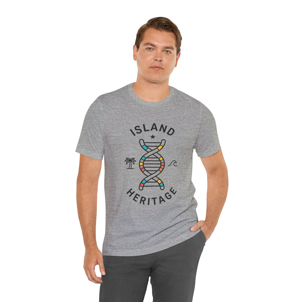 Island Heritage T-Shirt | Caribbean Pride, Retro Passport Stamp