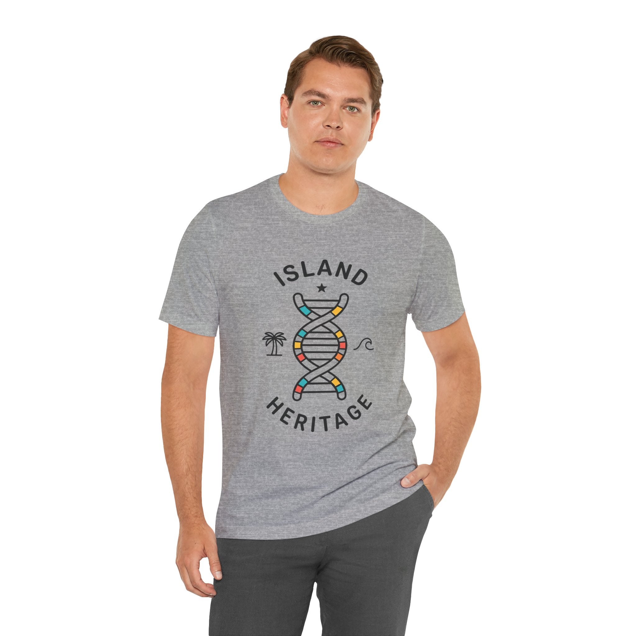 Island Heritage T-Shirt | Caribbean Pride, Retro Passport Stamp