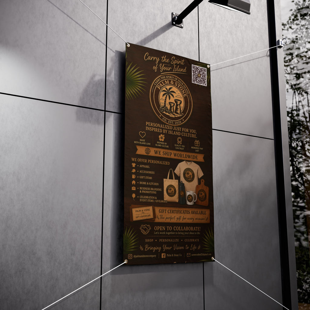 Custom Logo Vinyl Banner — Outdoor Advertising Banner with Grommets