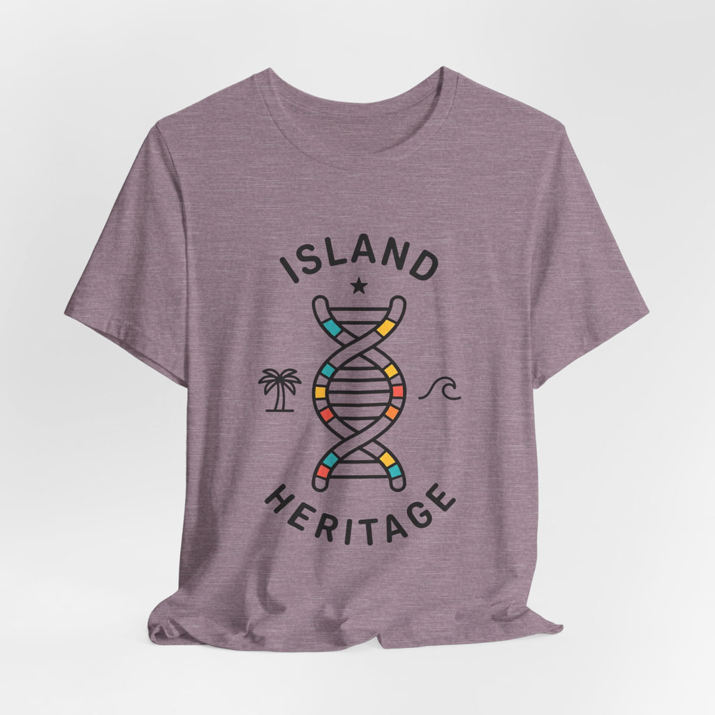 Island Heritage T-Shirt | Caribbean Pride, Retro Passport Stamp