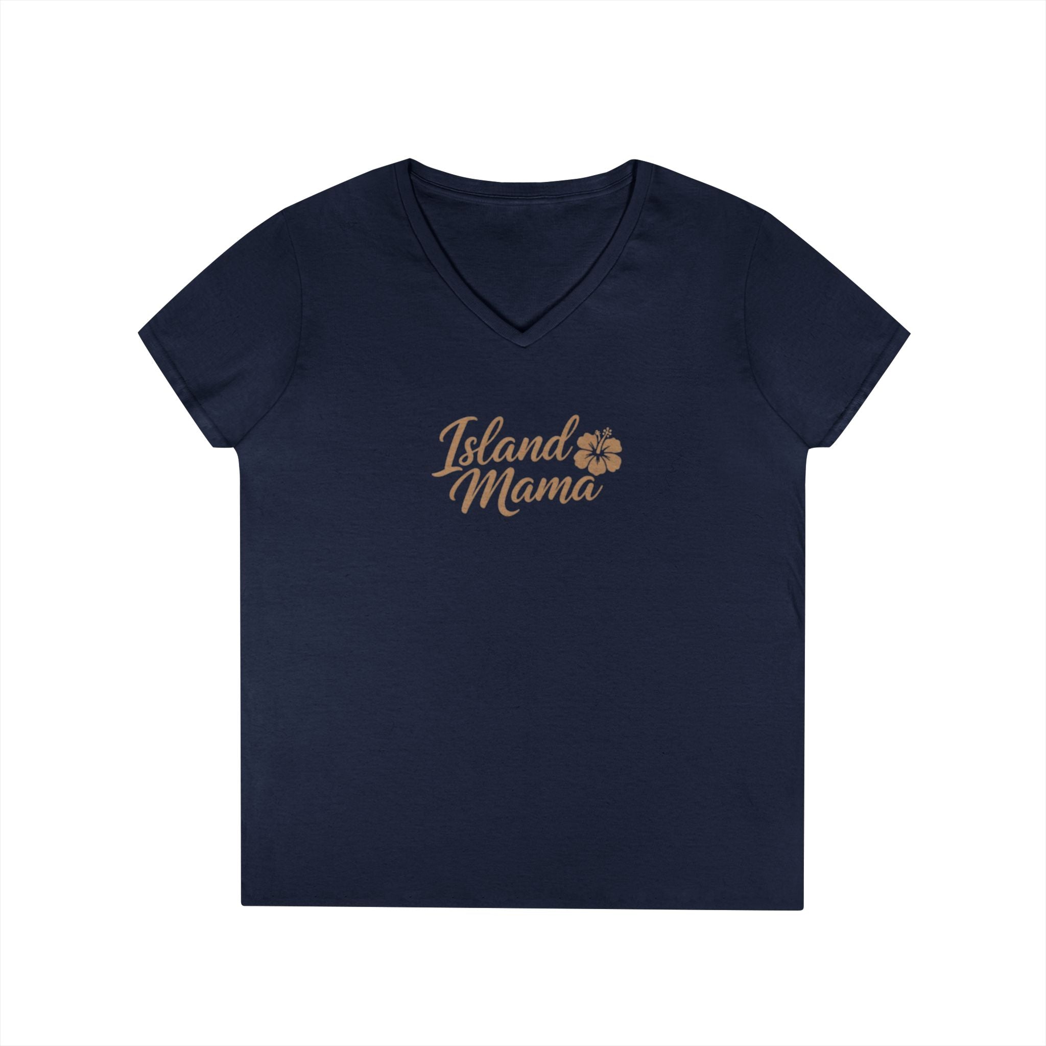 Personalized Island Mama V-Neck T-Shirt