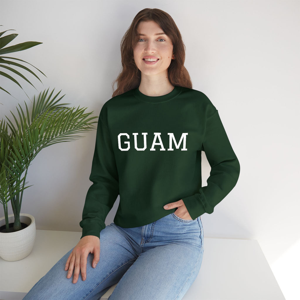 Guam EmbroideredCrewneck Sweatshirt | Personalized Text