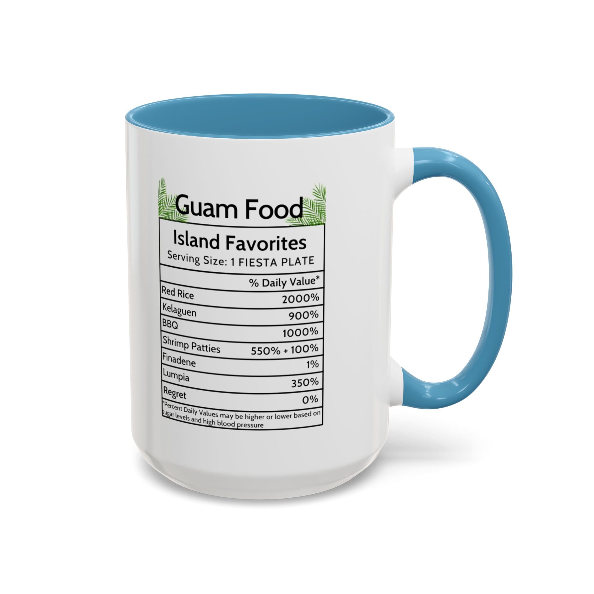 Personalized Name Guam Fiesta Menu Coffee Mug | Island Favorites Accent Mug (11/15oz)