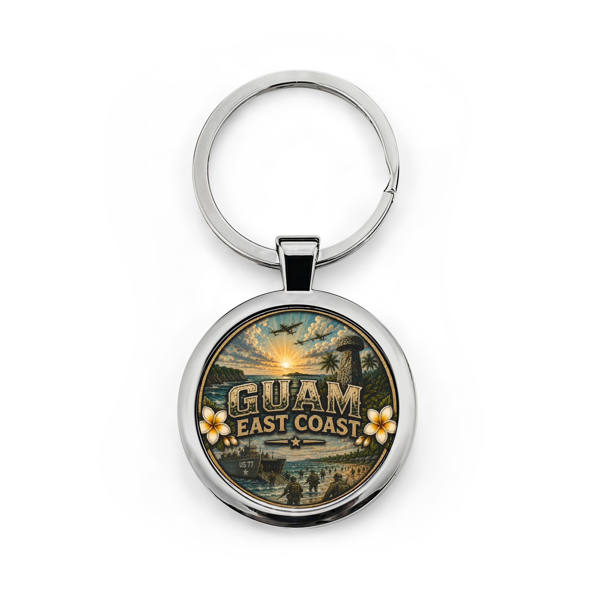 Personalized Round Stainless Steel Keychain (Add your own logo or buy as is)