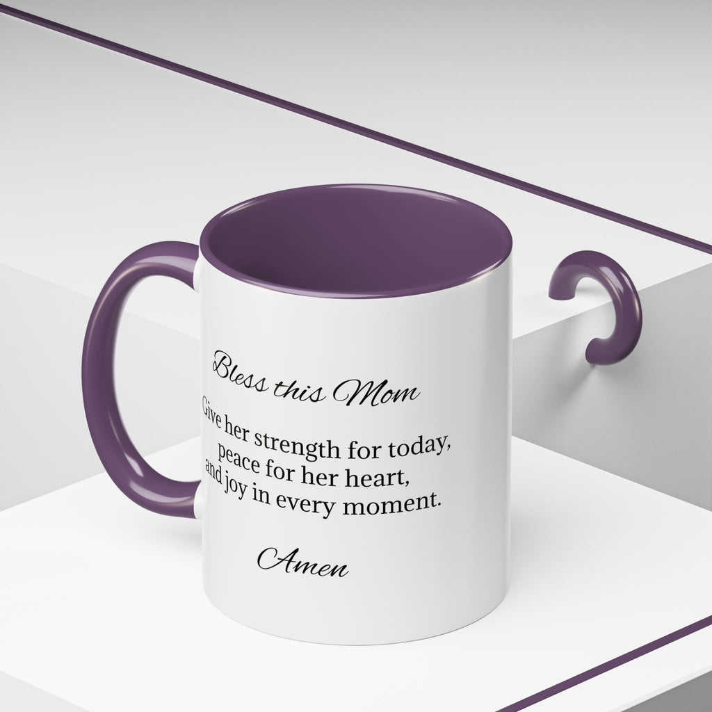 Personalized Inspirational Mom Accent Coffee Mug | Heartfelt Quote Gift (11/15 oz)