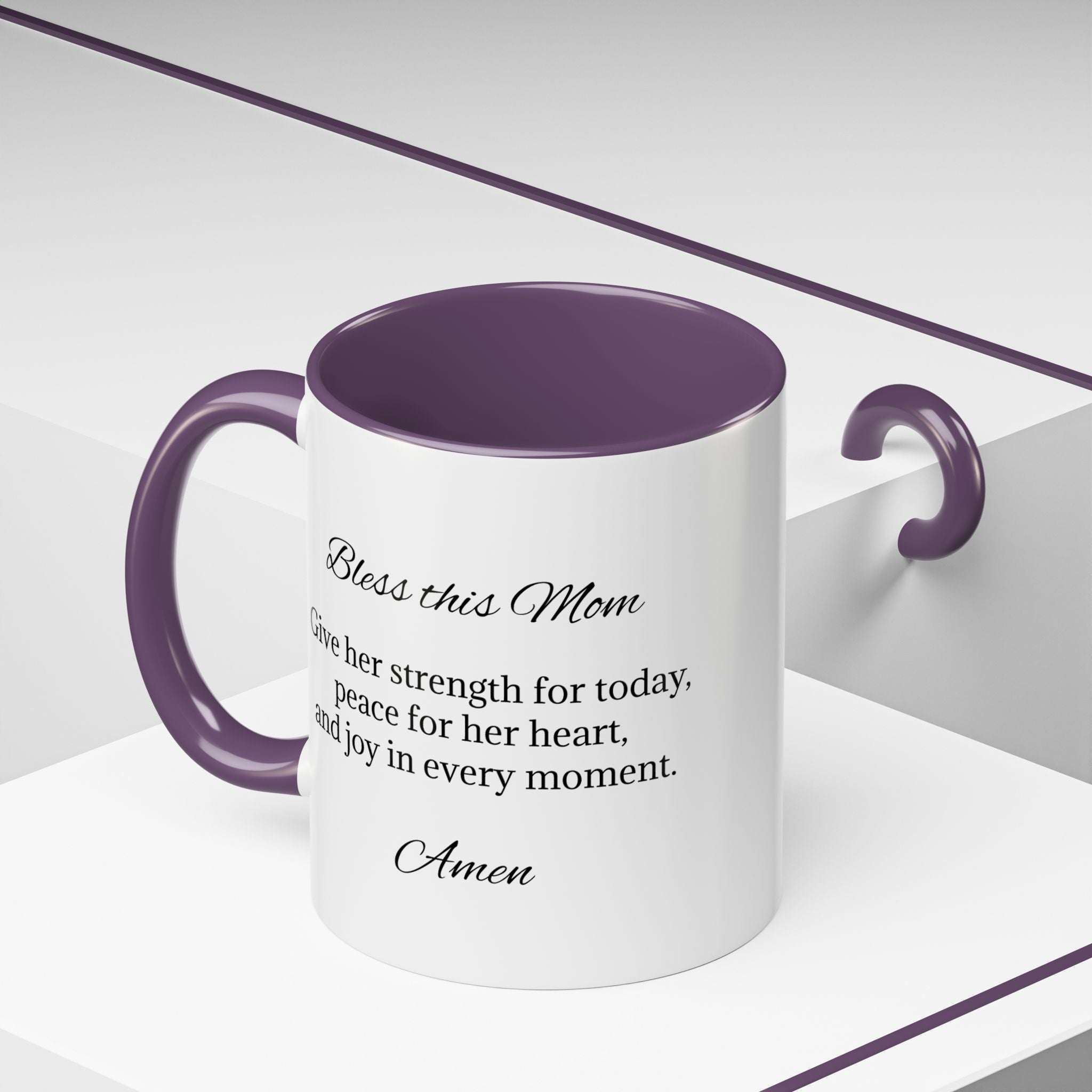 Personalized Inspirational Mom Accent Coffee Mug | Heartfelt Quote Gift (11/15 oz)