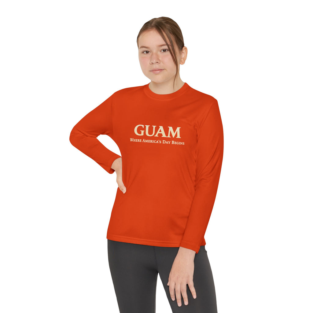 Guam 671 Long Sleeve Youth Tee "Where America's Day Begins"