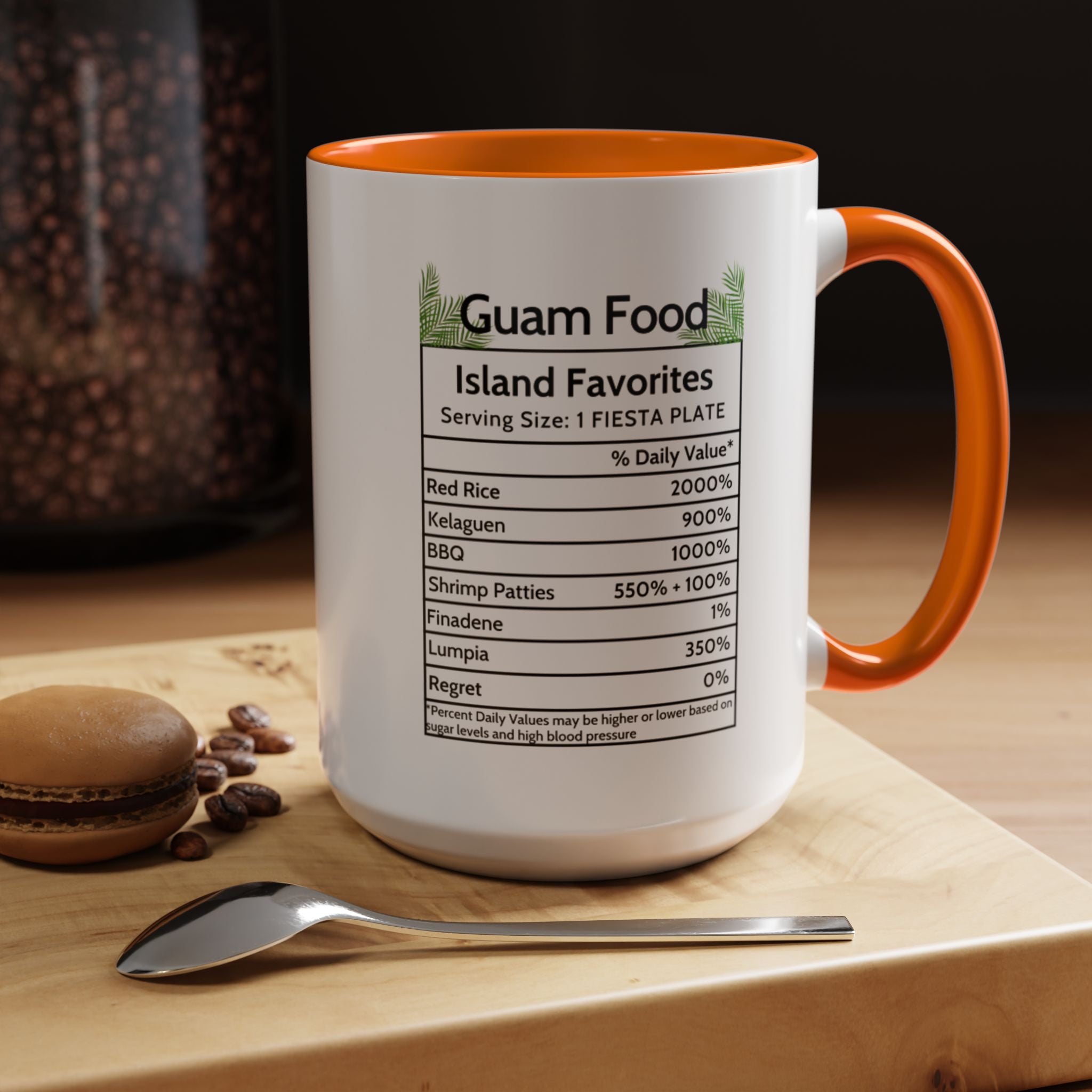 Personalized Name Guam Fiesta Menu Coffee Mug | Island Favorites Accent Mug (11/15oz)