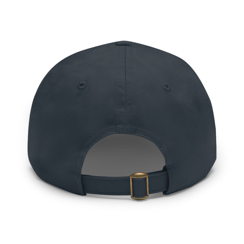 Leather Patch Dad Hat — Custom Logo Rectangular Patch Cap