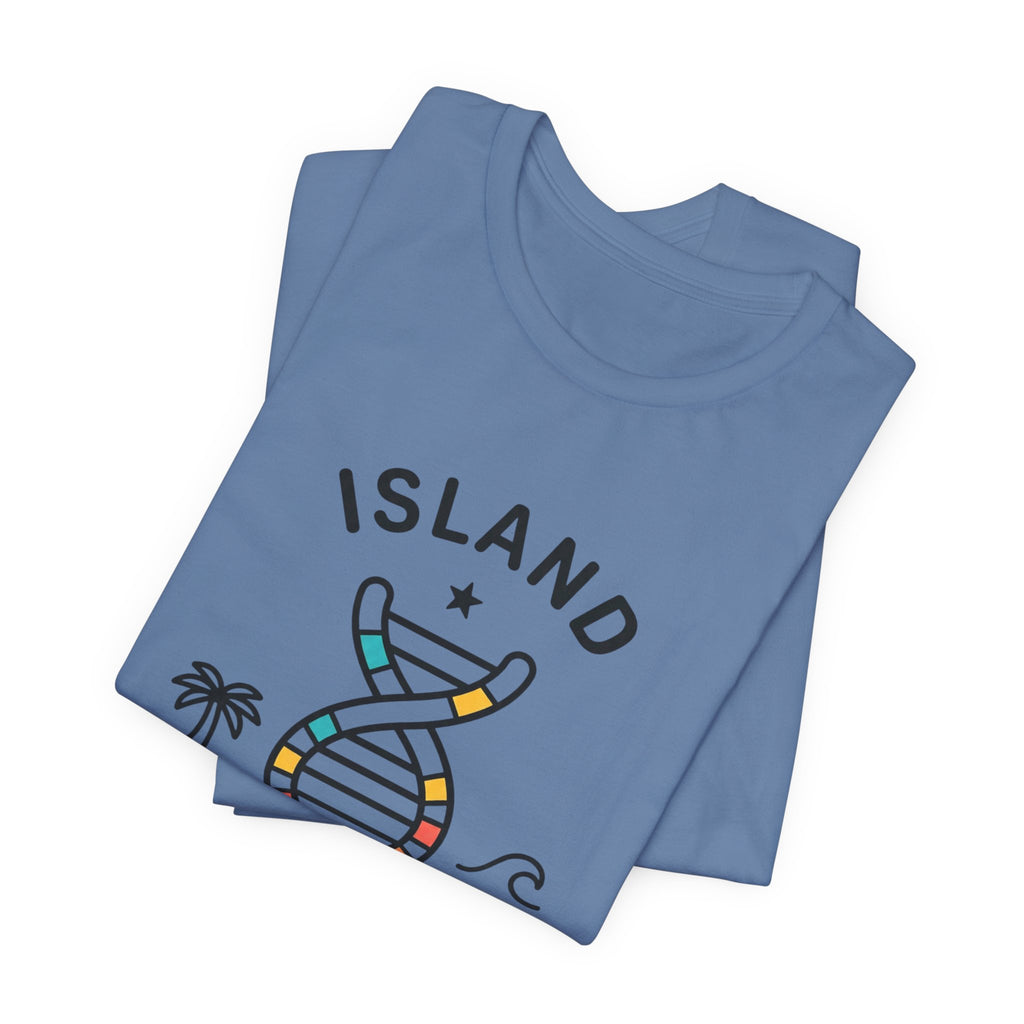 Island Heritage T-Shirt | Caribbean Pride, Retro Passport Stamp