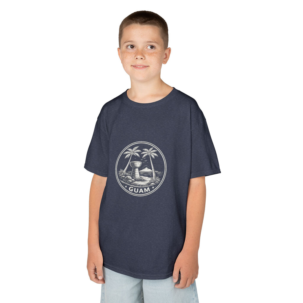 Kids Tee Guam Island Palm Logo