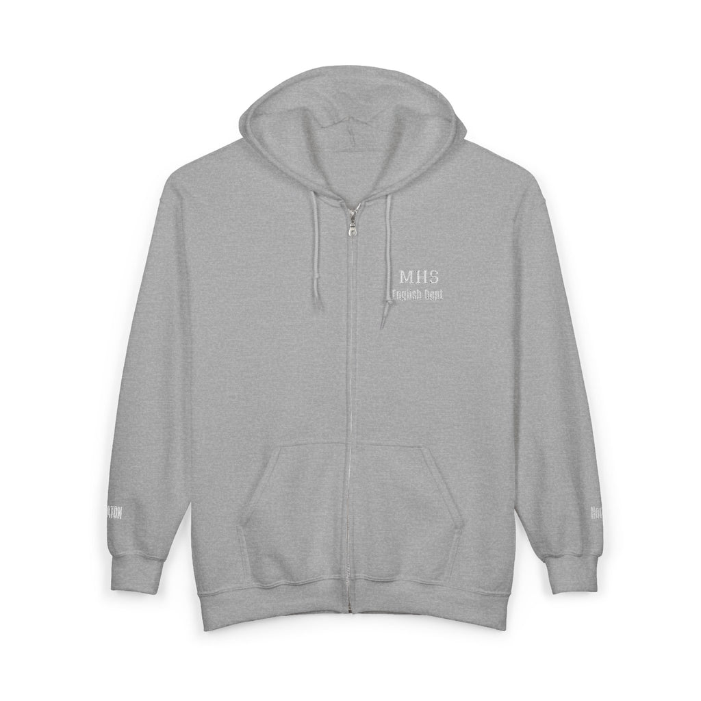 Personalized Unisex Heavy Blend™ Full Zip Hooded Sweatshirt (Add your school name, logo, subject, initials)