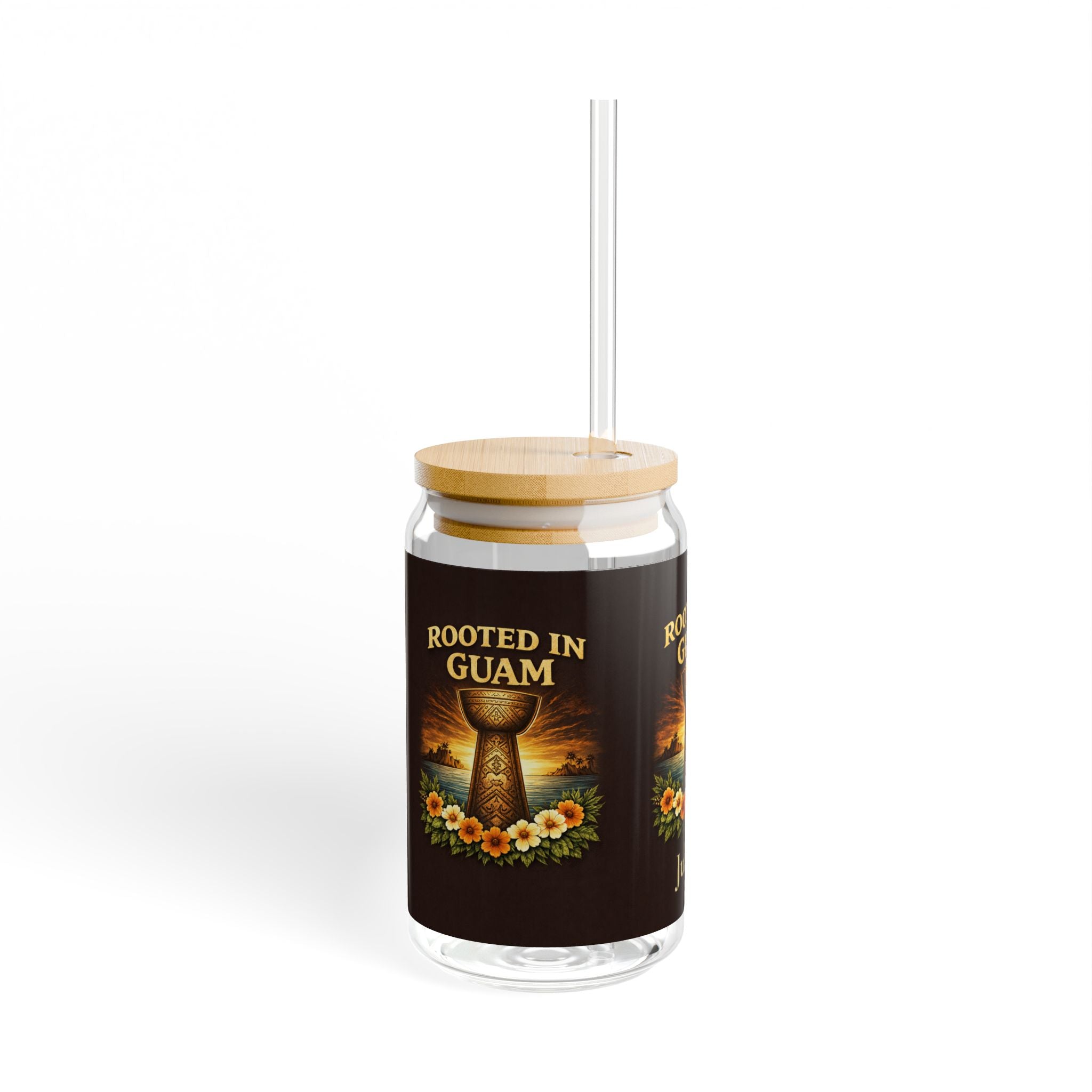 Rooted in Guam Sipper Glass — 16oz Personalized Island Tumbler