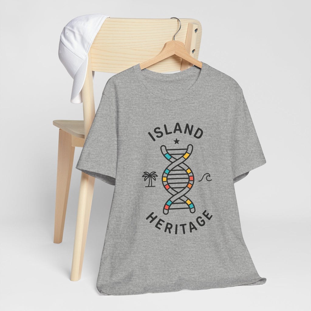 Island Heritage T-Shirt | Caribbean Pride, Retro Passport Stamp