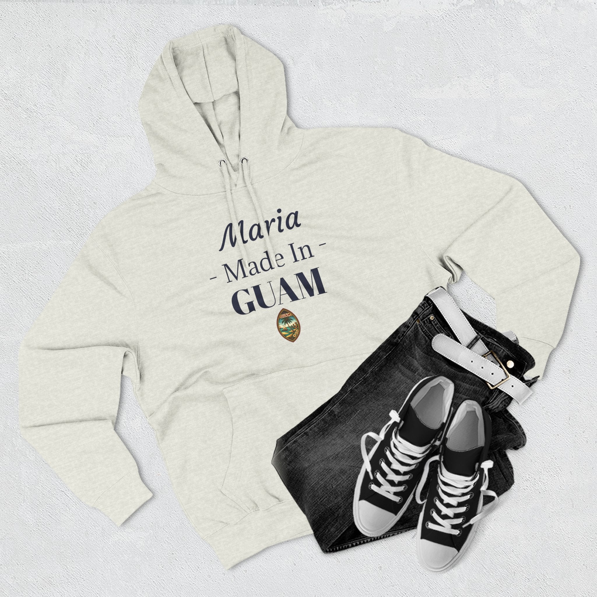 Made in Guam Personalized Hoodie | Customized Name Fleece Pullover