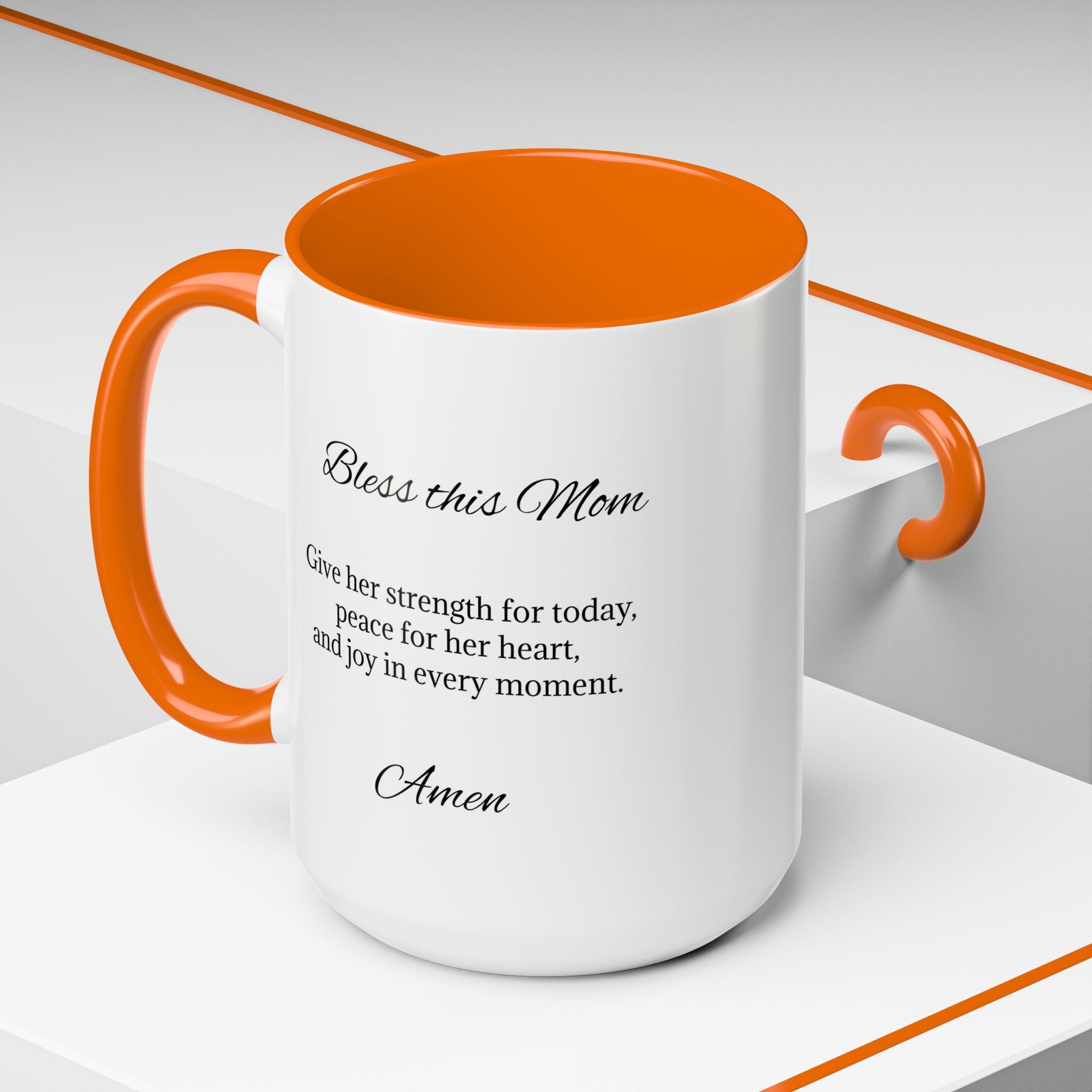 Personalized Inspirational Mom Accent Coffee Mug | Heartfelt Quote Gift (11/15 oz)