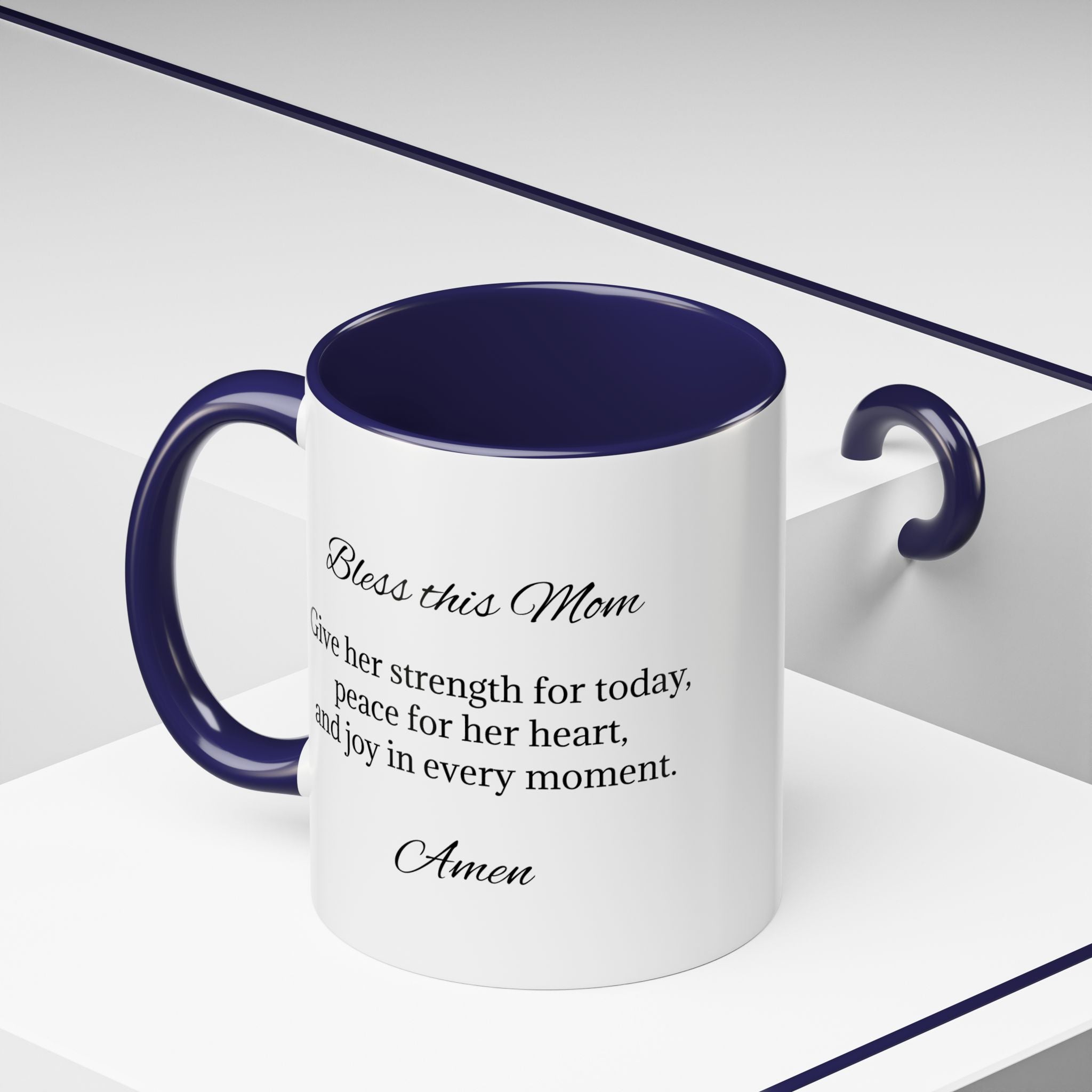 Personalized Inspirational Mom Accent Coffee Mug | Heartfelt Quote Gift (11/15 oz)