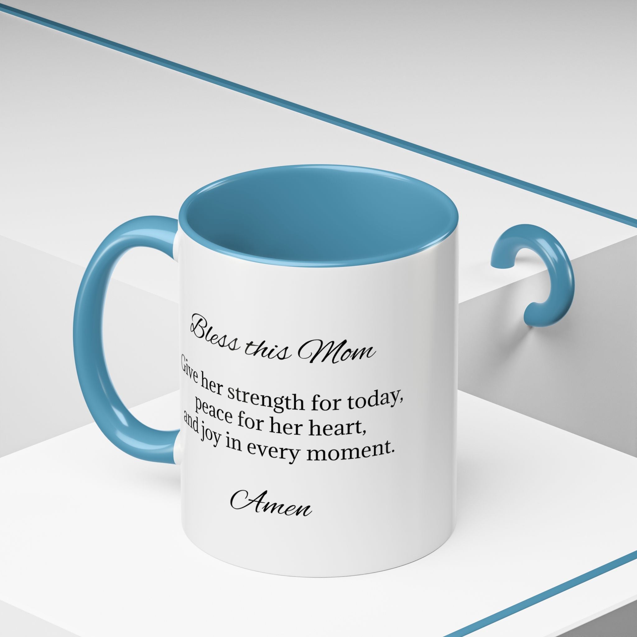 Personalized Inspirational Mom Accent Coffee Mug | Heartfelt Quote Gift (11/15 oz)