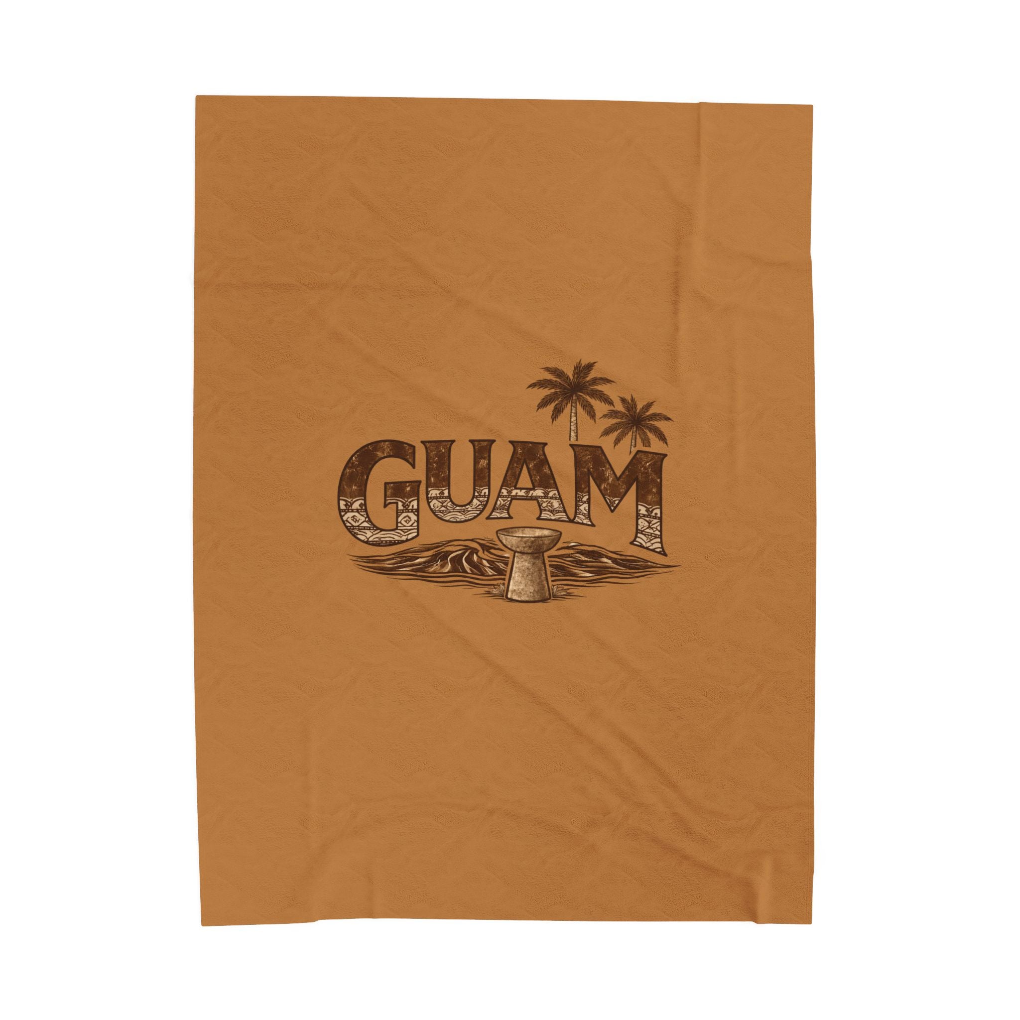 Guam Velveteen Plush Blanket |Tropical Island Souvenir Throw