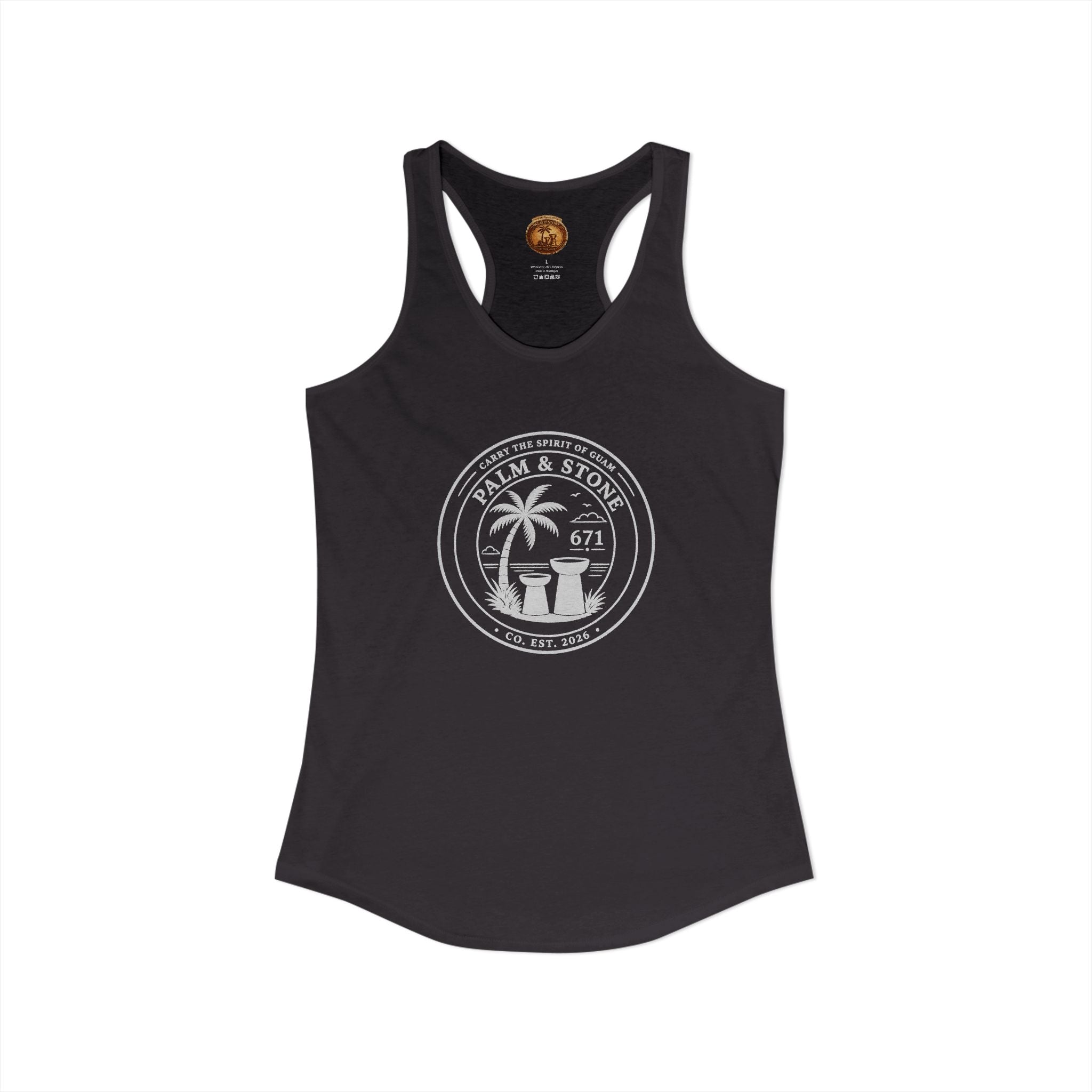 Women's Guam Island Palm | Ideal Racerback Tank