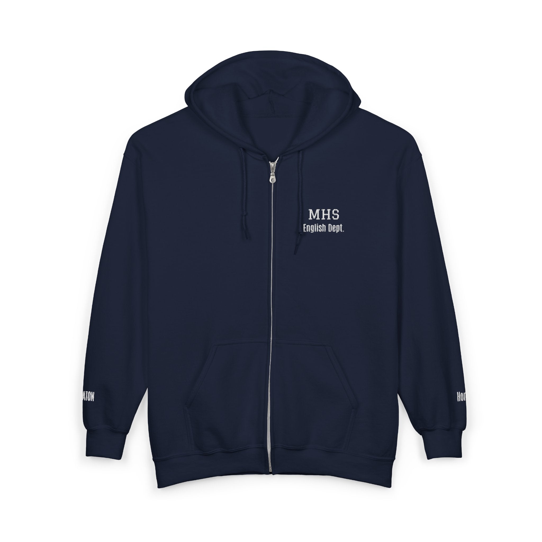 Personalized Unisex Heavy Blend™ Full Zip Hooded Sweatshirt (Add your school name, logo, subject, initials)