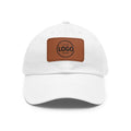 Leather Patch Dad Hat — Custom Logo Rectangular Patch Cap