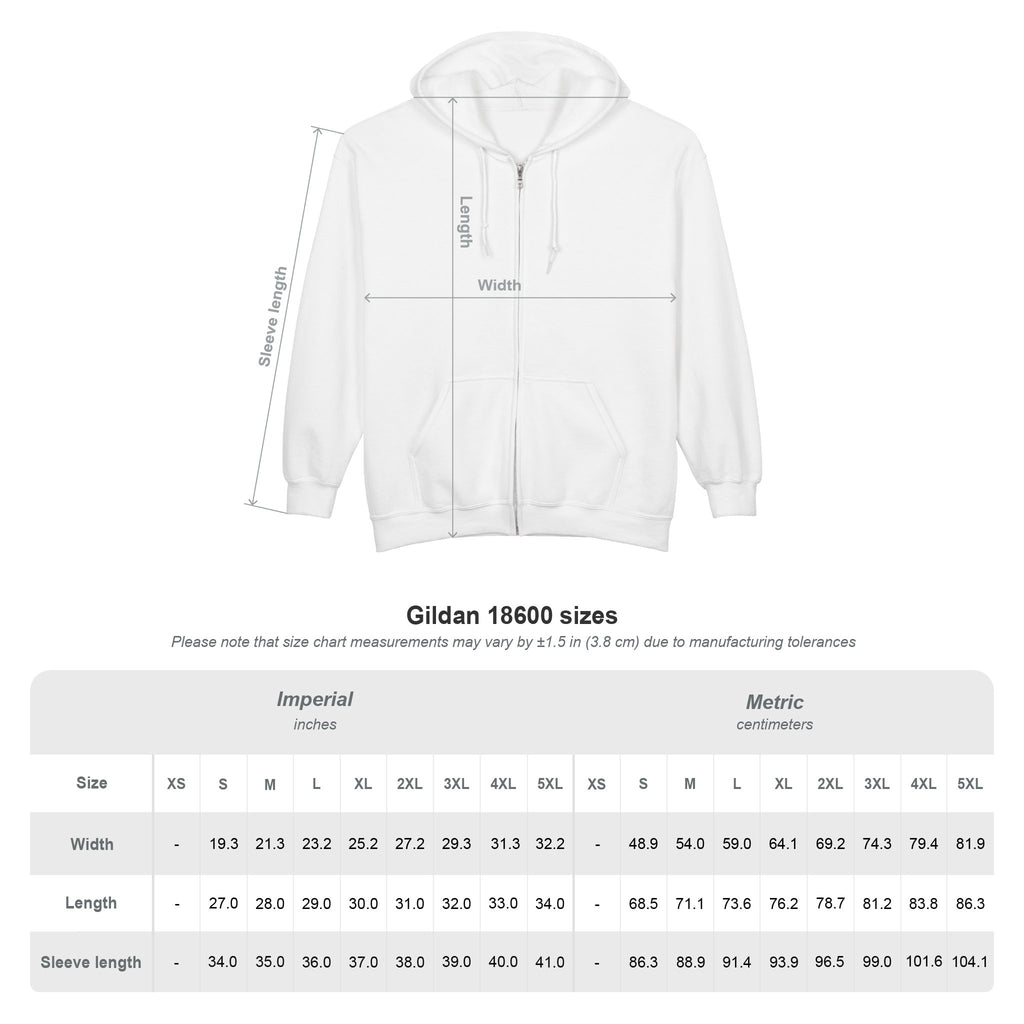 Personalized Unisex Heavy Blend™ Full Zip Hooded Sweatshirt (Add your school name, logo, subject, initials)