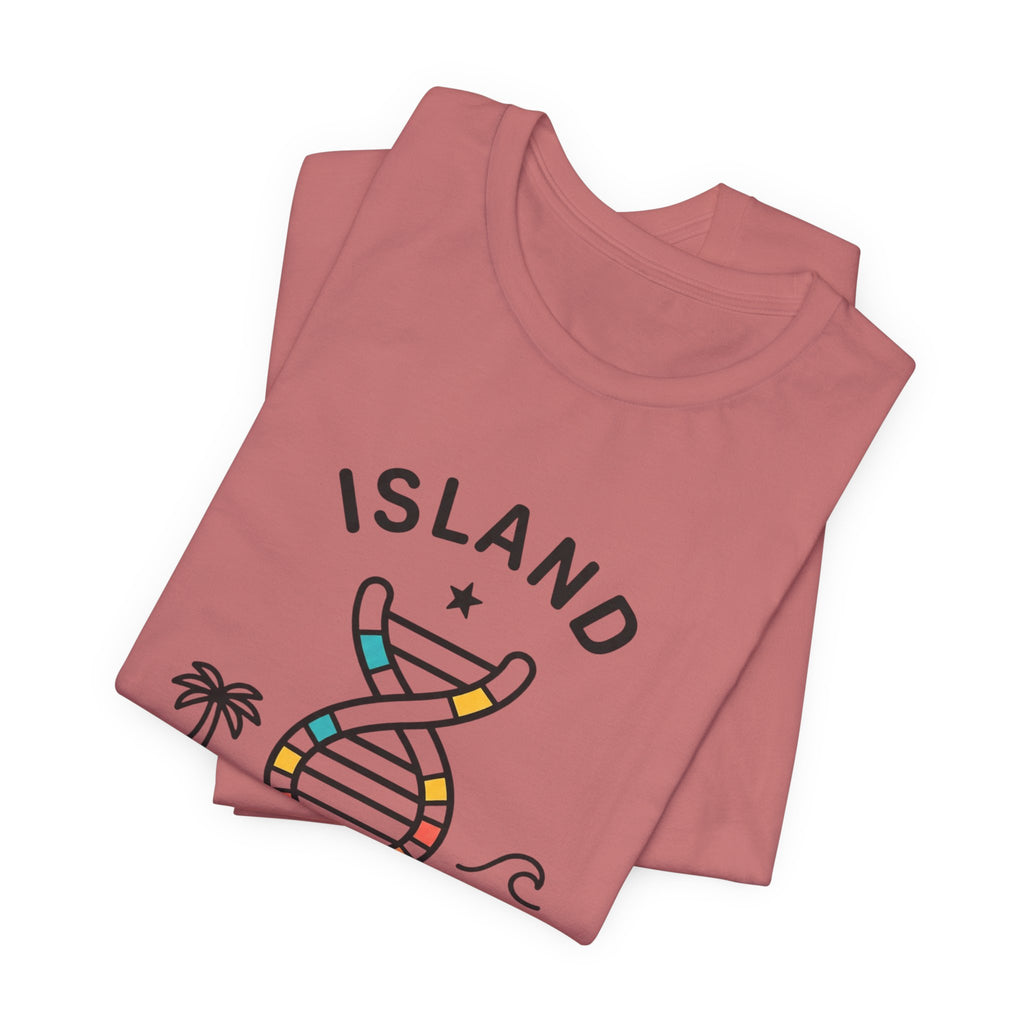 Island Heritage T-Shirt | Caribbean Pride, Retro Passport Stamp