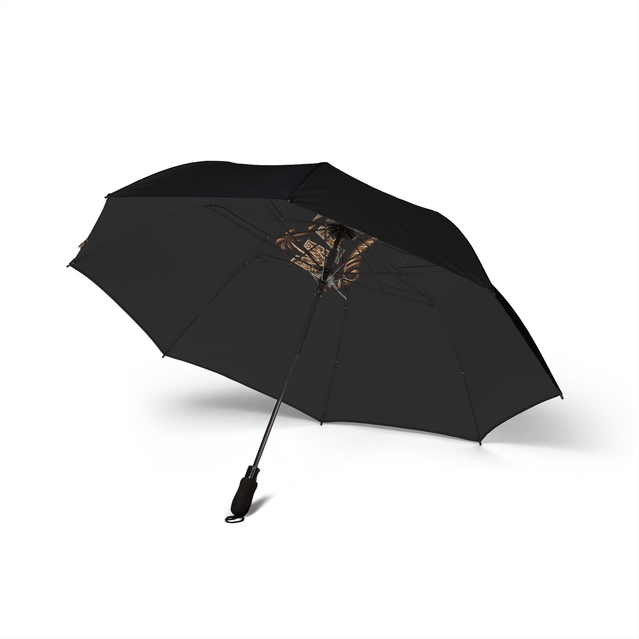 GUAM Foldable Umbrella  Rustic 'GUN' Vintage Camo Logo, Compact Semi-Automatic Rain Protector