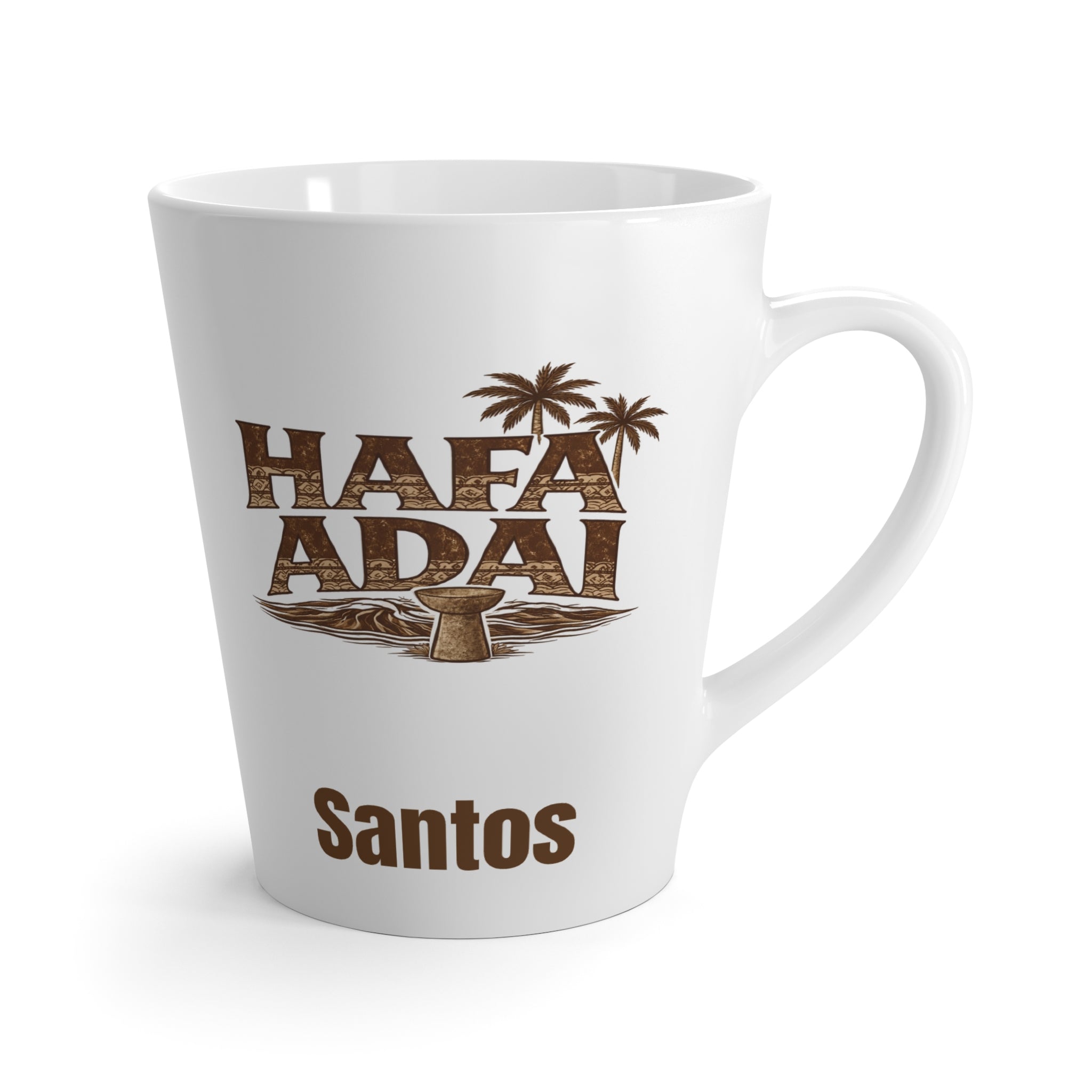 Hafa Adai Latte Mug | Personalized Name Rustic Coffee Cup