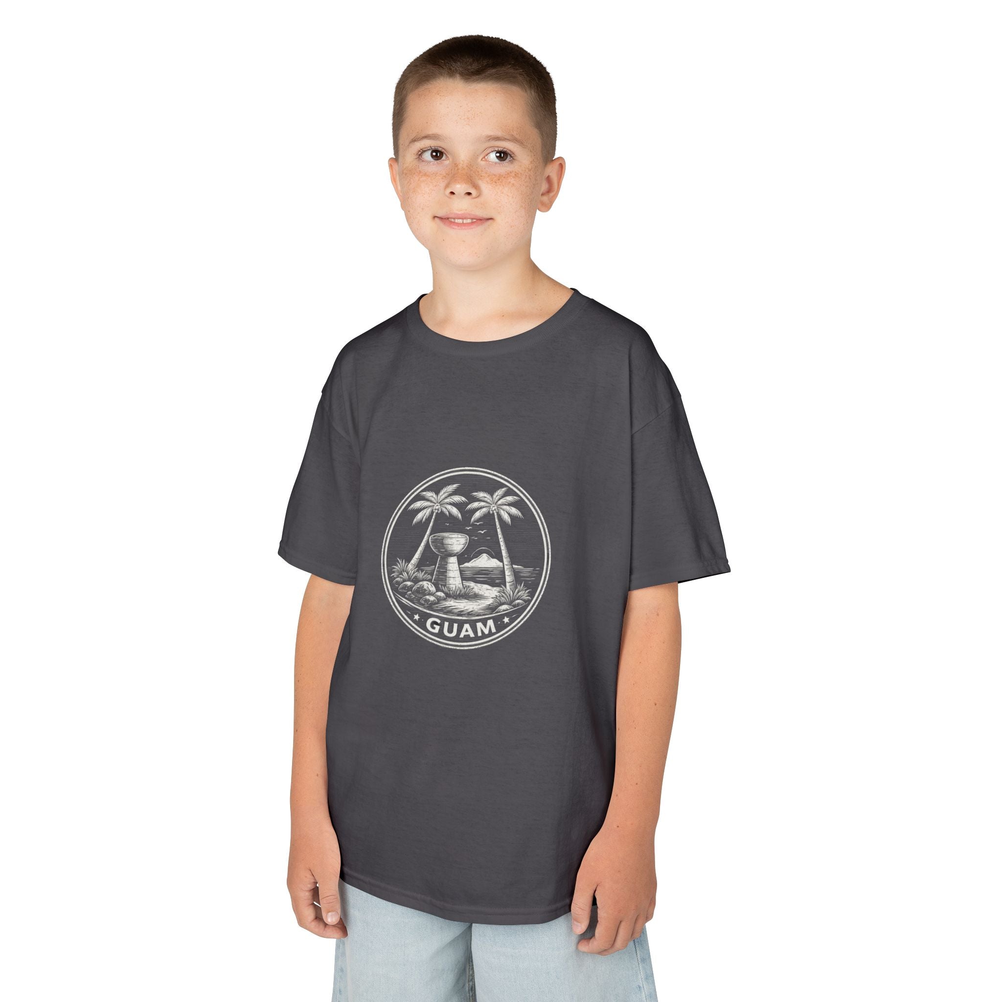 Kids Tee Guam Island Palm Logo
