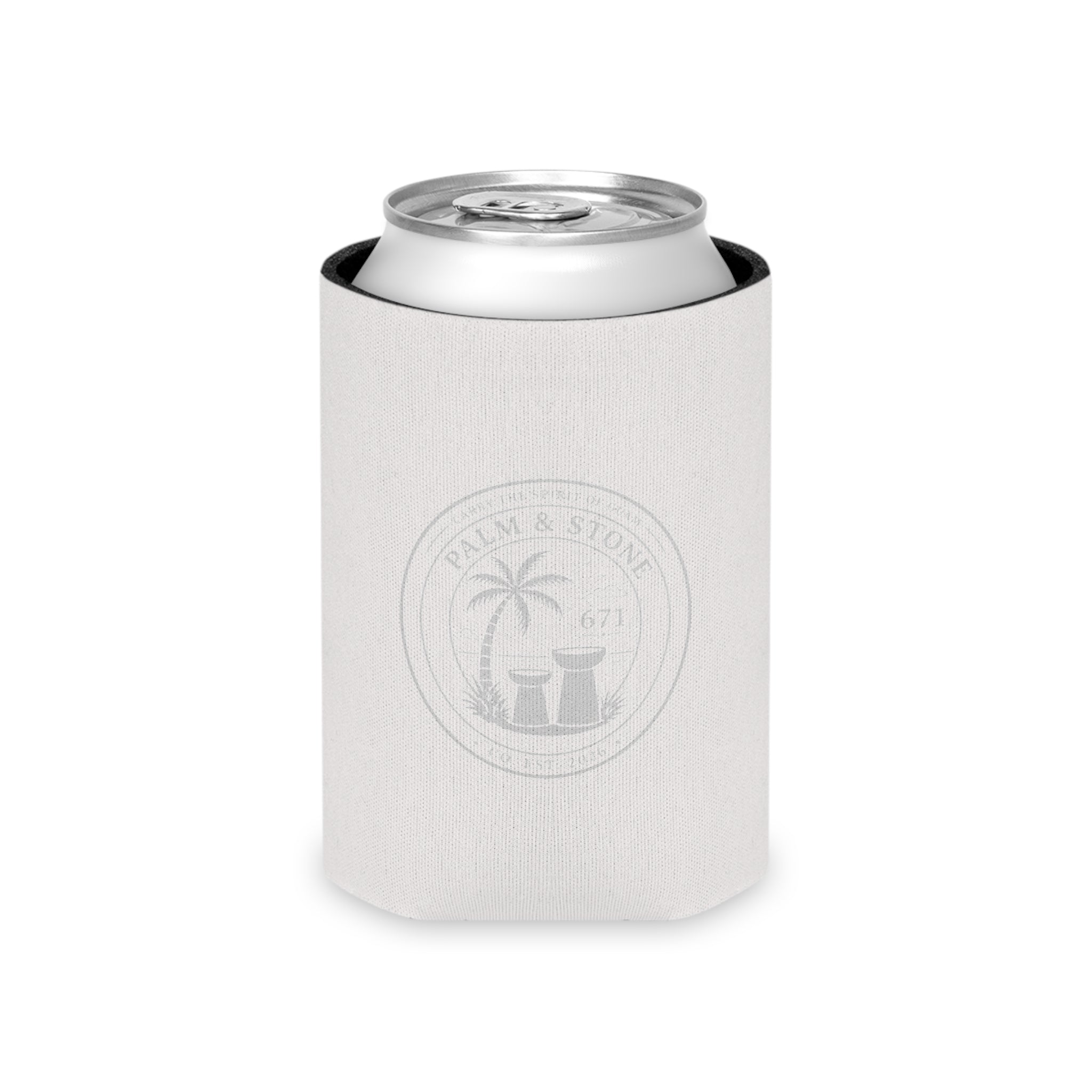 WHITE Guam Seal Tampa Can Cooler/Koozie