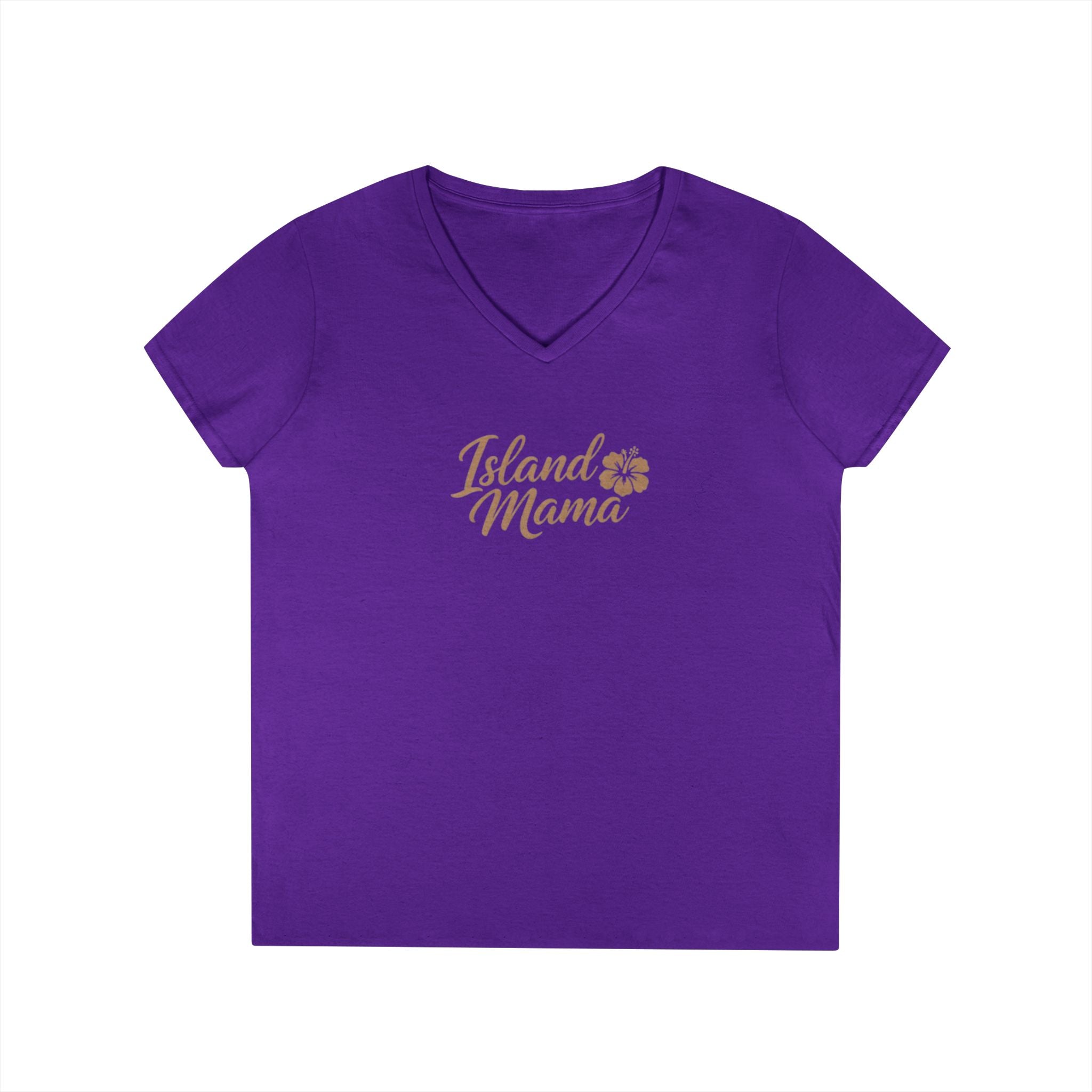 Personalized Island Mama V-Neck T-Shirt