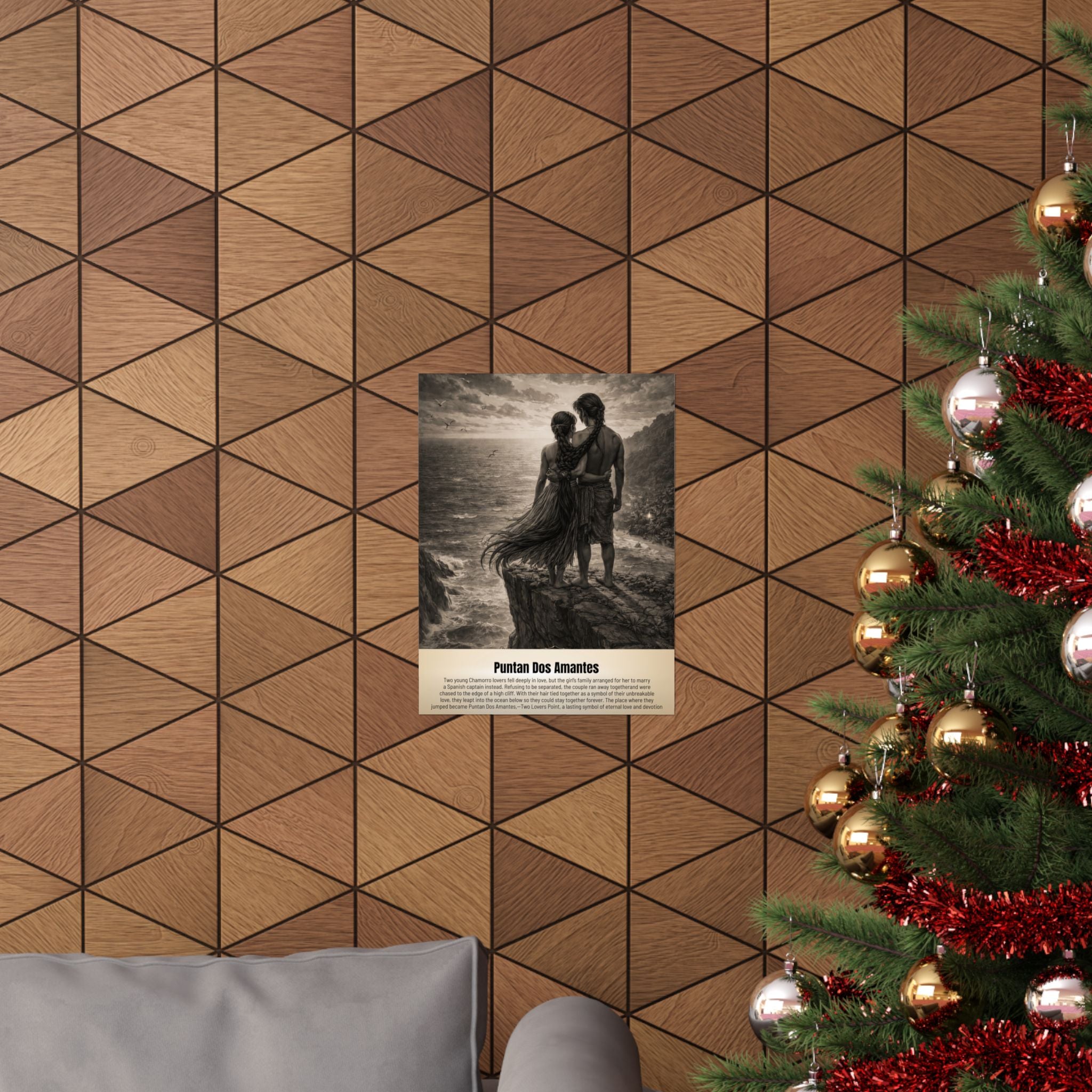 "Puntan Dos Amantes" Vintage Wall Art | Matte Finished Wall Art