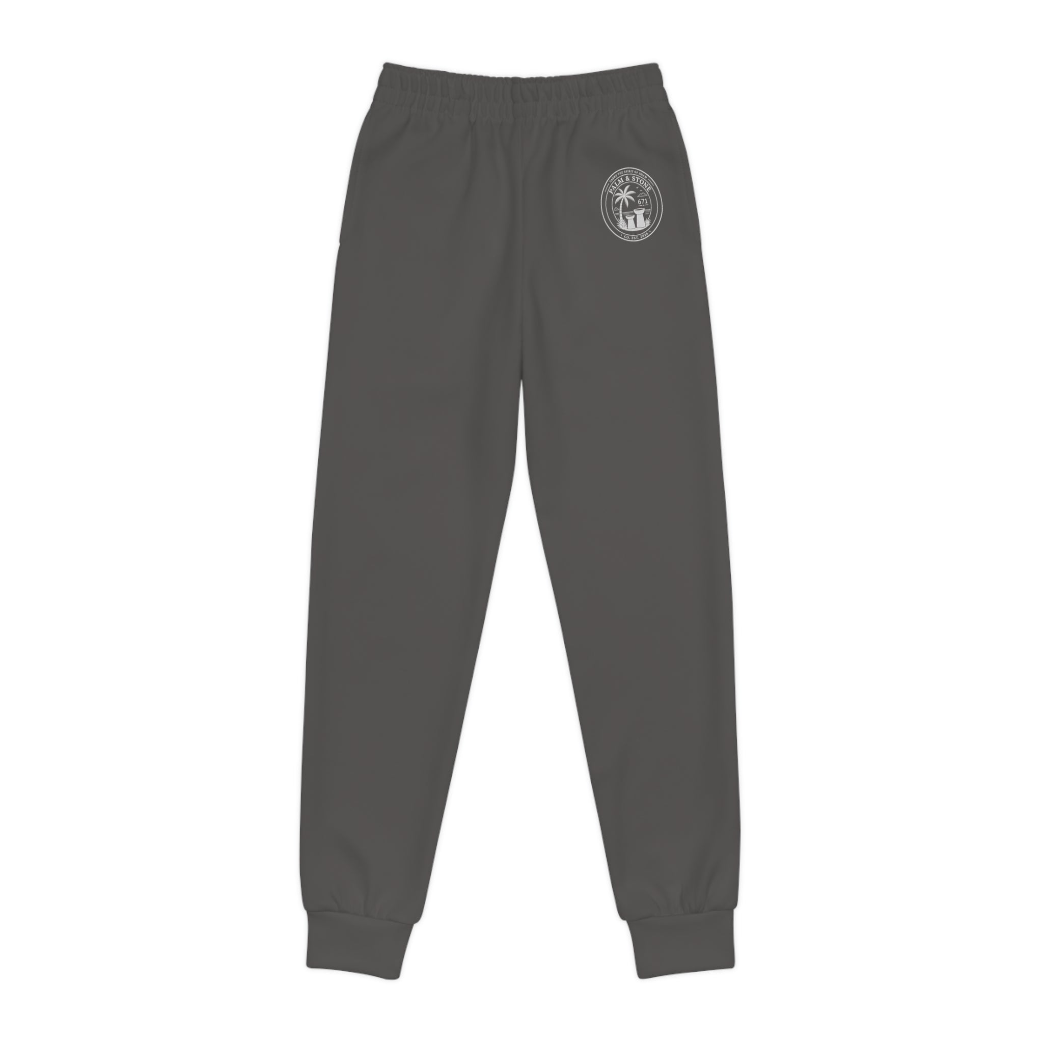 Youth Joggers with Small Crest Logo — Comfortable Kids Athletic Sweatpants