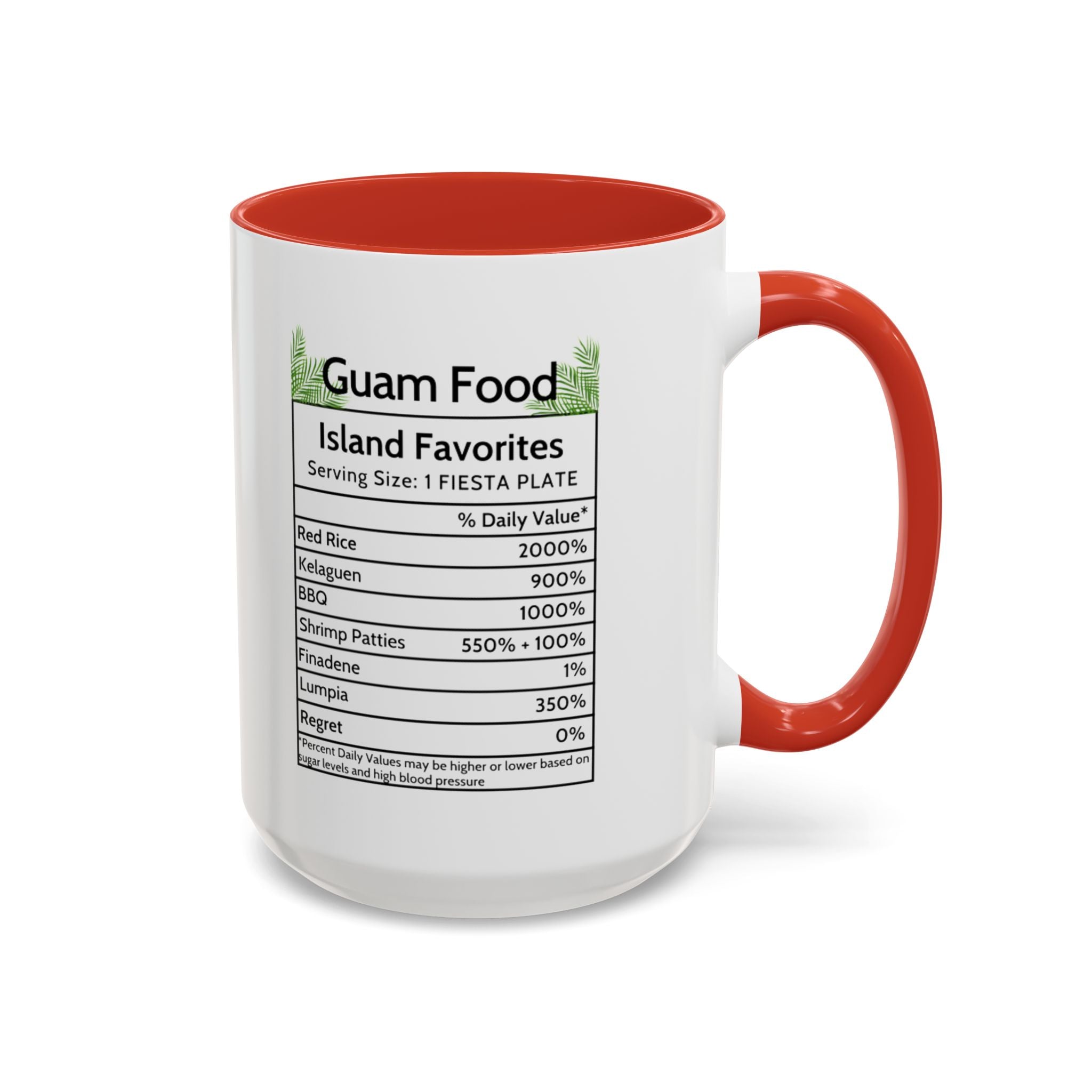 Personalized Name Guam Fiesta Menu Coffee Mug | Island Favorites Accent Mug (11/15oz)