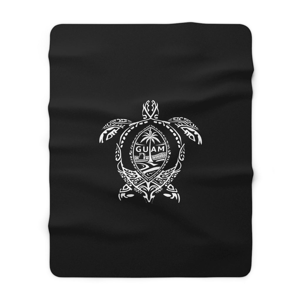 Guam Turtle Sherpa Blanket | Cozy Island-Inspired Fleece Throw | Personalized (Optional)