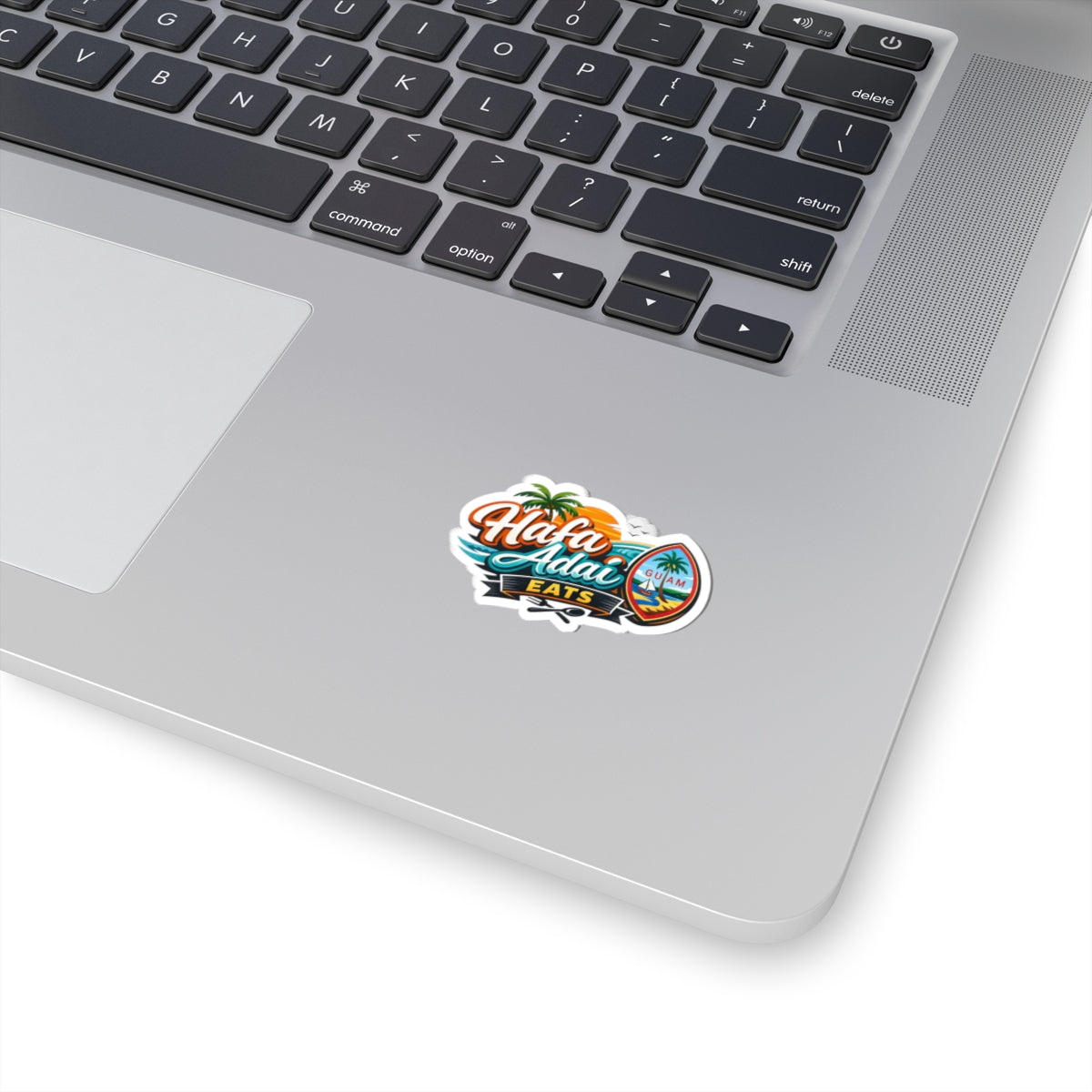 Hafa Adai Eats Kiss-Cut Sticker (business branding mock-up)
