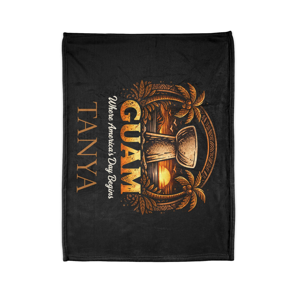 Personalized Guam Plush Blanket | Soft Polyester
