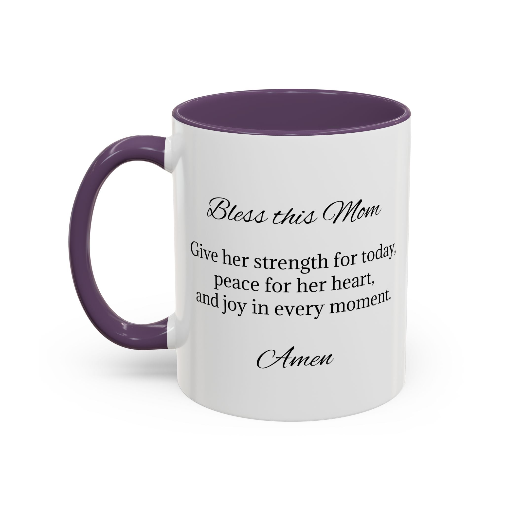 Personalized Inspirational Mom Accent Coffee Mug | Heartfelt Quote Gift (11/15 oz)