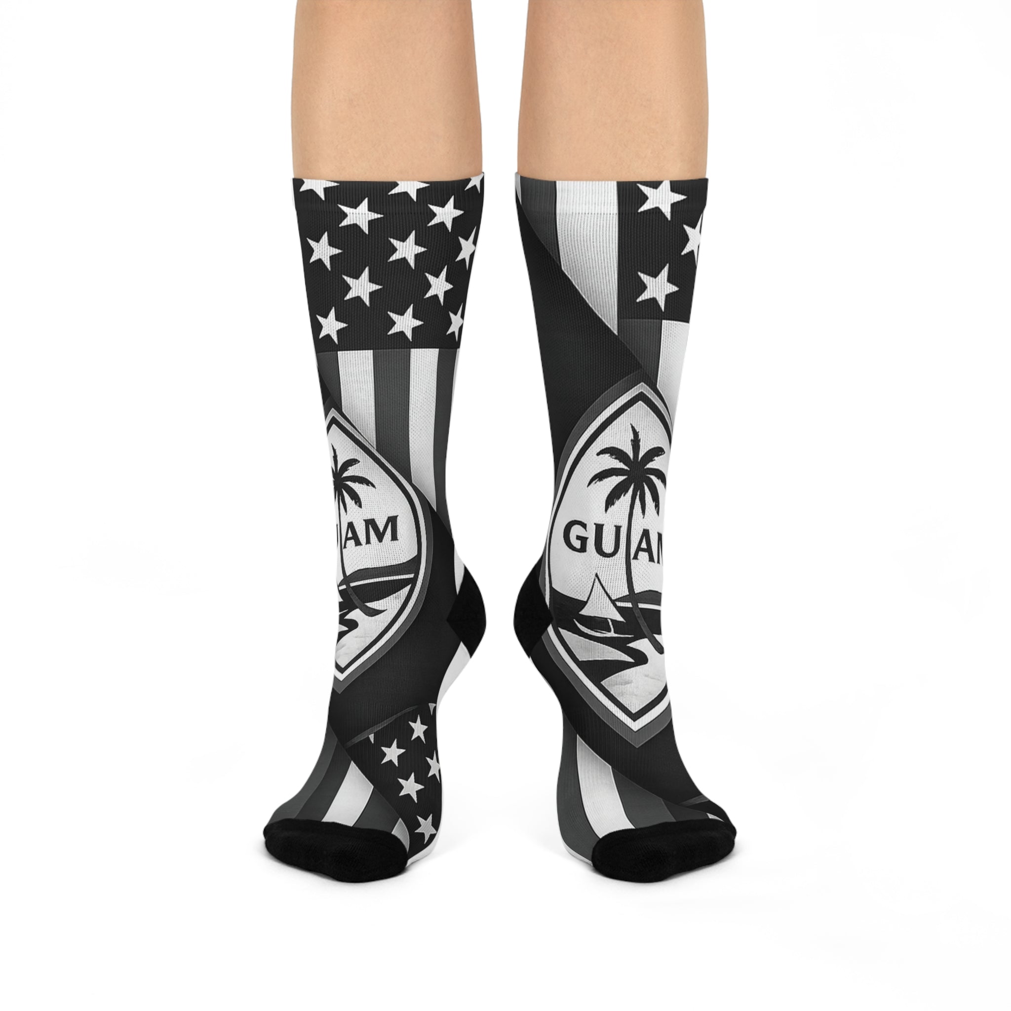 Guam Seal Patriotic Athletic Socks