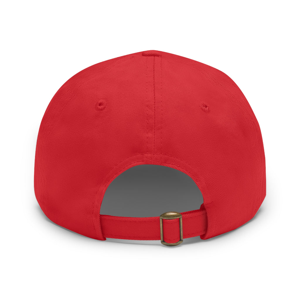 Leather Patch Dad Hat — Custom Logo Rectangular Patch Cap