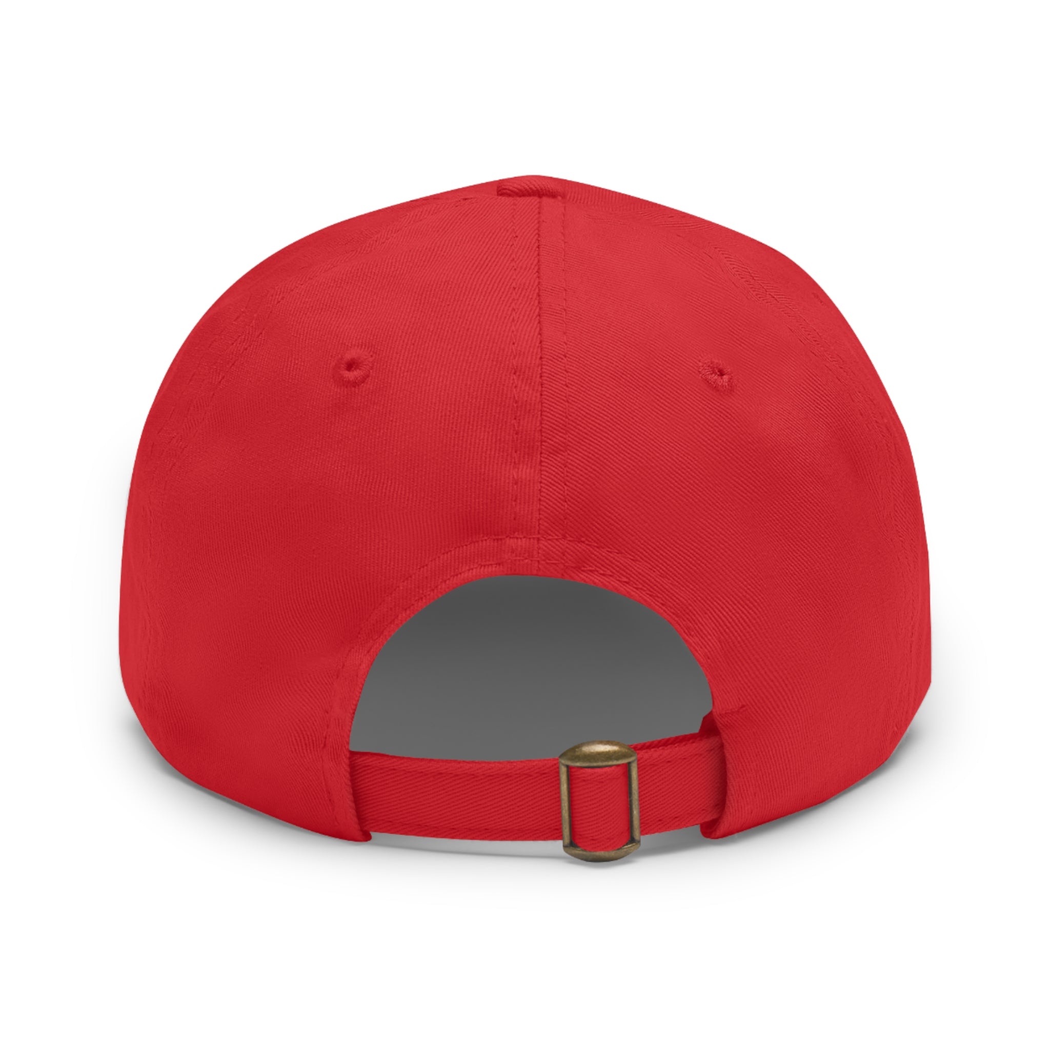 Leather Patch Dad Hat — Custom Logo Rectangular Patch Cap